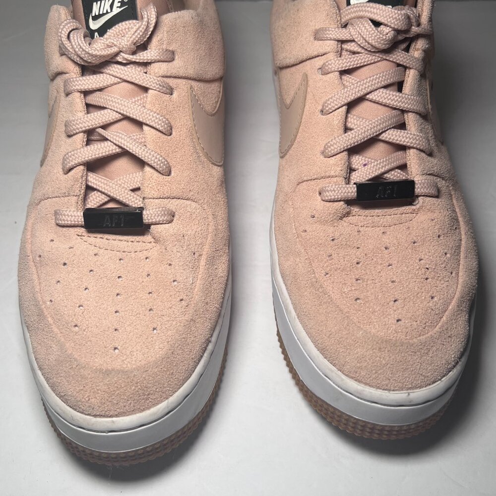 Nike Air Force 1 Sage Low Beige Suede Sneakers AR5339-203 - Picture 4 of 12